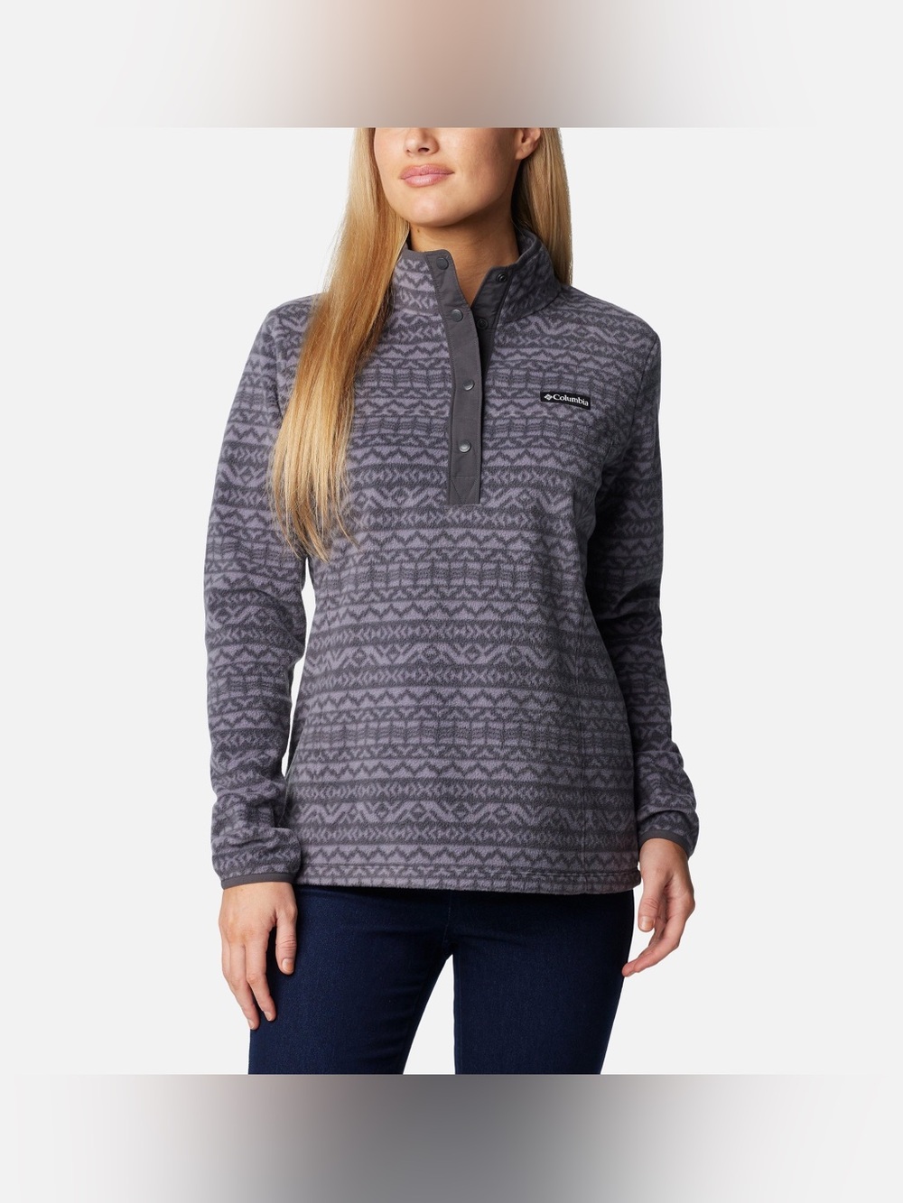 NWT Columbia Benton Springs Printed Half Snap Fleece Pullover Women’s M